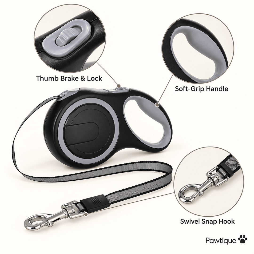 Pawtique GlideLoop™ Retractable Tape Dog Leash - Pawtique