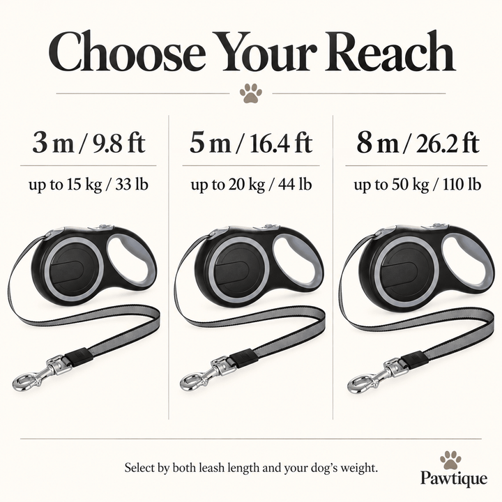 Pawtique GlideLoop™ Retractable Tape Dog Leash - Pawtique