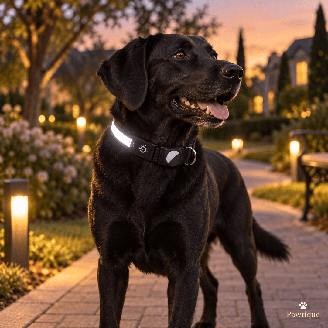 Pawtique GlowTrack™ LED Reflective AirTag Dog Collar - Pawtique