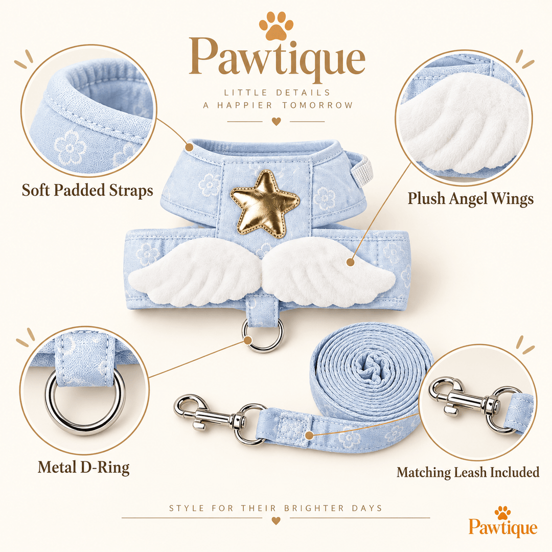 Pawtique HaloWing™ Angel Wing Cat Harness &amp; Leash Set - Pawtique