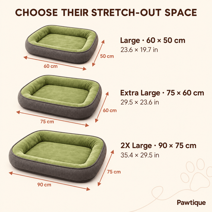 Pawtique HavenEdge™ Soft-Surface Bolster Dog Bed - Pawtique