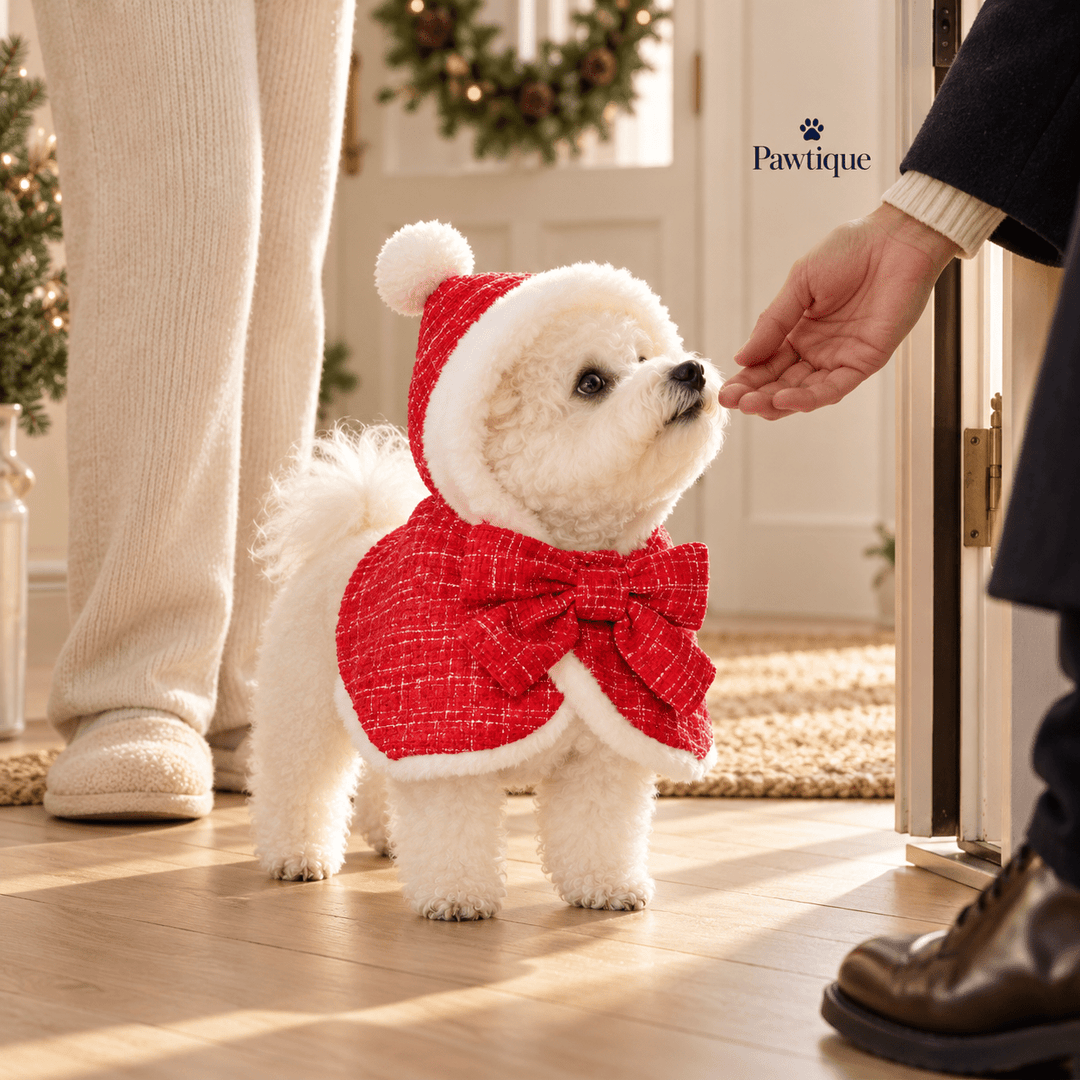 Pawtique Hollybow Christmas Dog Cape - Pawtique