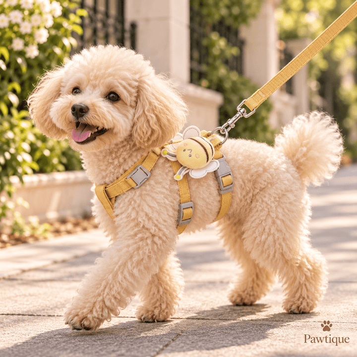Pawtique HoneyBee™ Adjustable Harness &amp; Leash Set - Pawtique