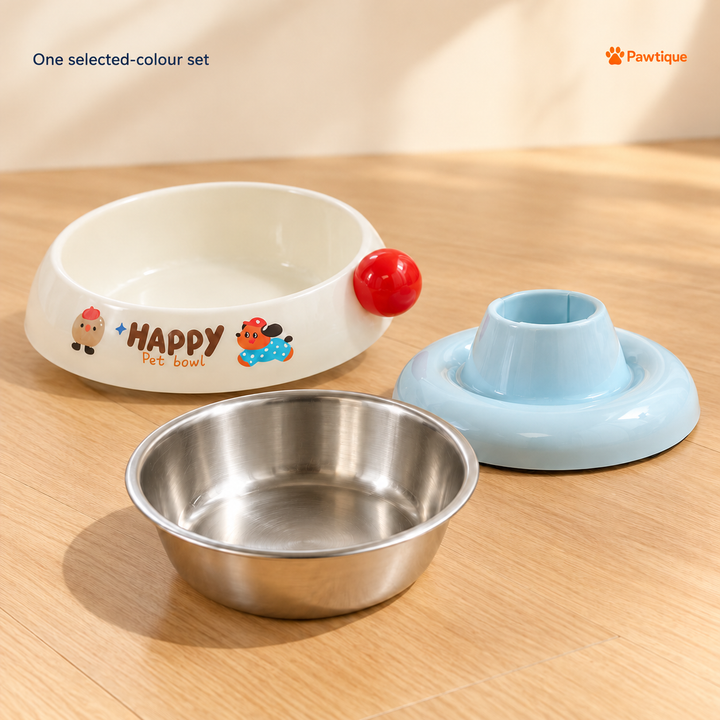 One selected-colour set includes a steel insert, coloured holder and pedestal, shown in White.