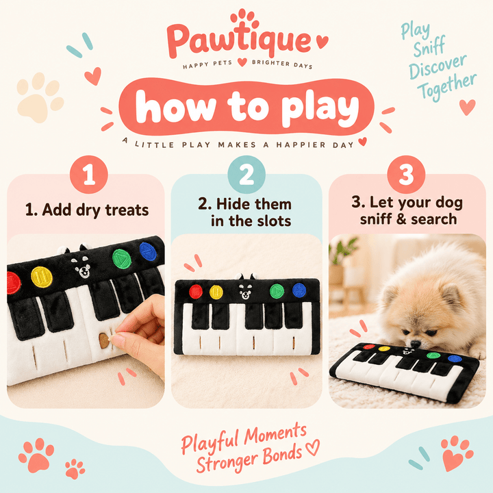 Pawtique KeySniff™ Piano Treat-Hiding Dog Toy - Pawtique