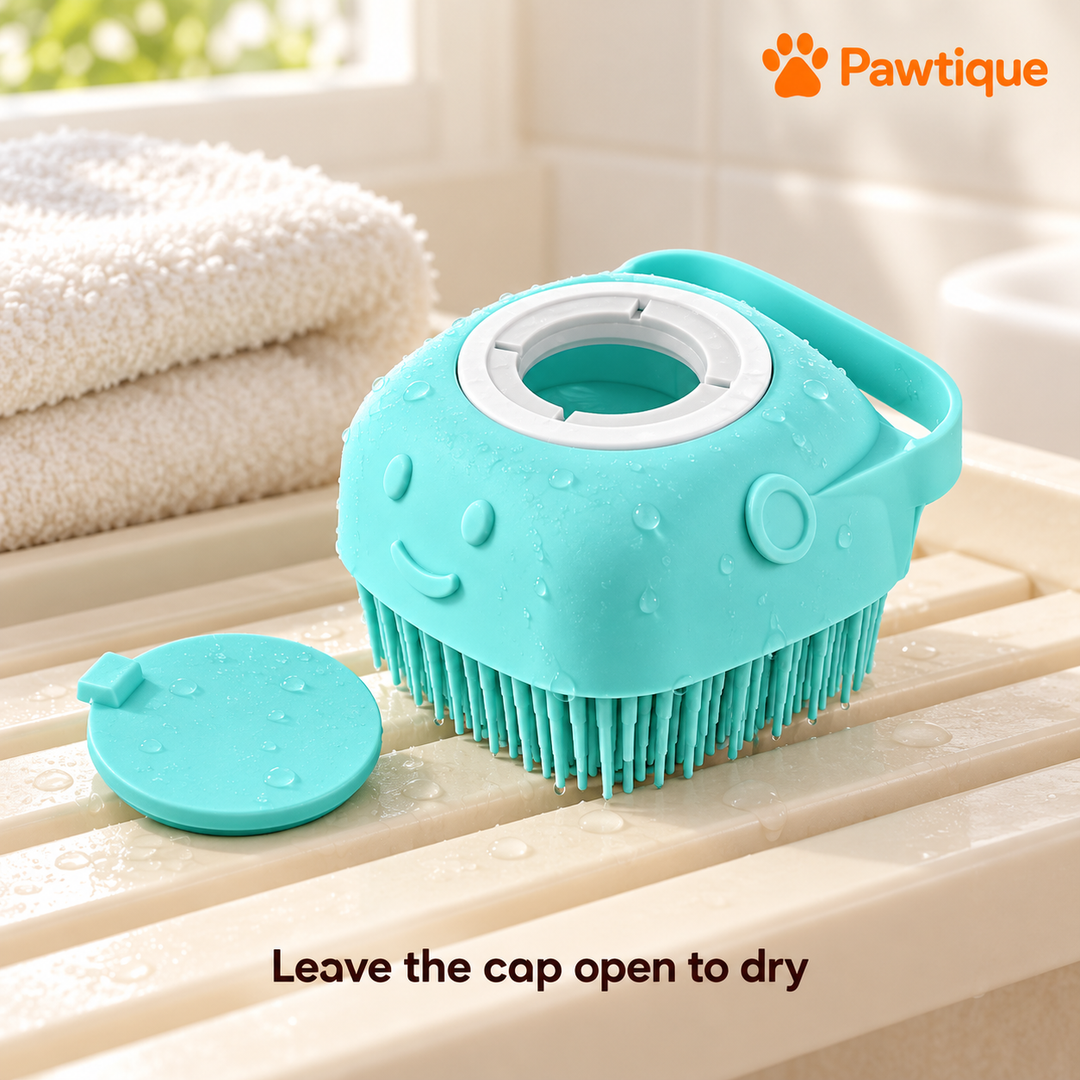 Leaving the bath brush reservoir cap open to dry