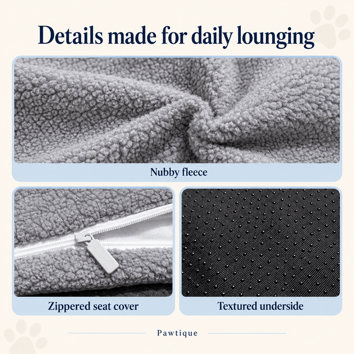 Pawtique LayerLounge™ Double-Cushion Pet Sofa Bed - Pawtique