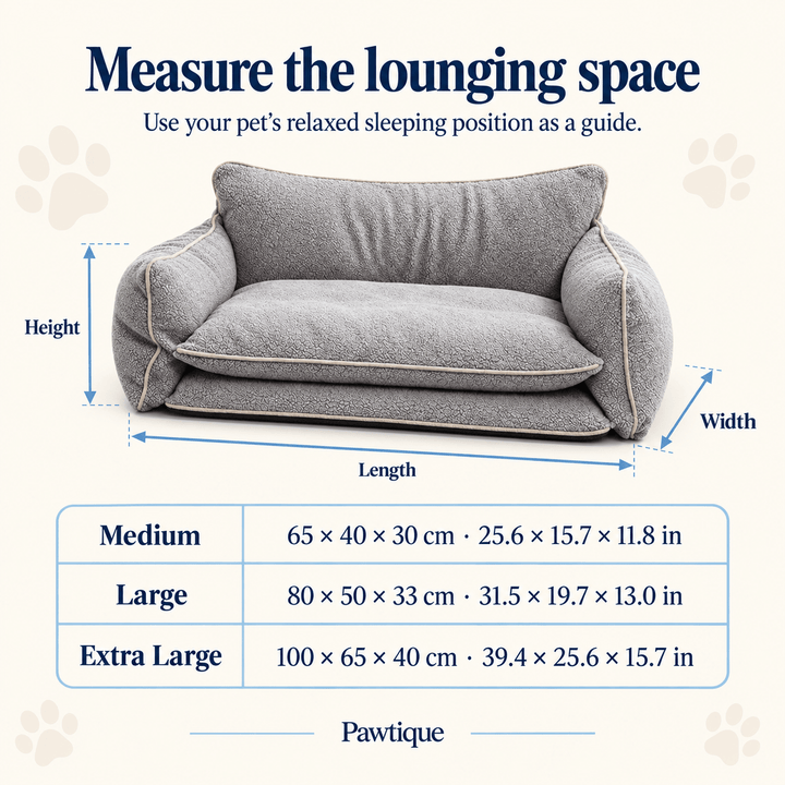 Pawtique LayerLounge™ Double-Cushion Pet Sofa Bed - Pawtique