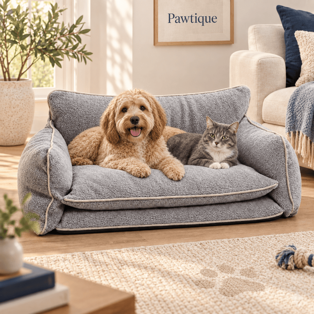 Pawtique LayerLounge™ Double-Cushion Pet Sofa Bed - Pawtique