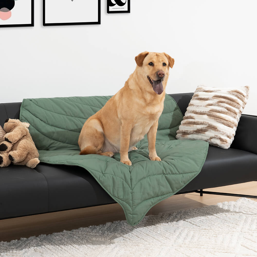 Pawtique LeafLounge™ Oversized Leaf-Shaped Pet Mat &amp; Blanket - Pawtique