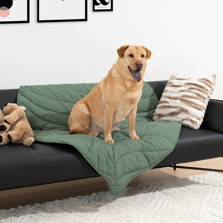 Pawtique LeafLounge™ Oversized Leaf-Shaped Pet Mat &amp; Blanket - Pawtique