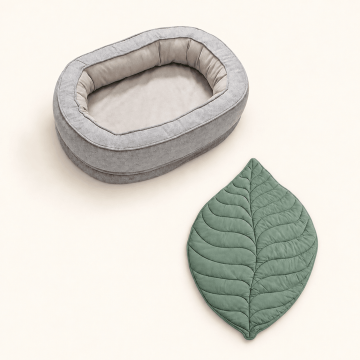 Pawtique LeafNest™ Donut Dog Bed &amp; Leaf Blanket Set - Pawtique