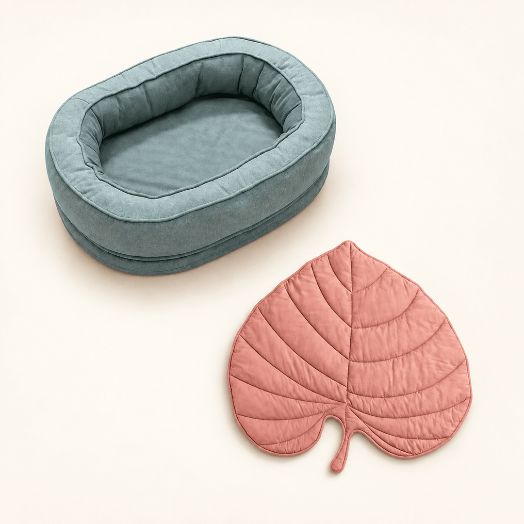 Pawtique LeafNest™ Donut Dog Bed &amp; Leaf Blanket Set - Pawtique