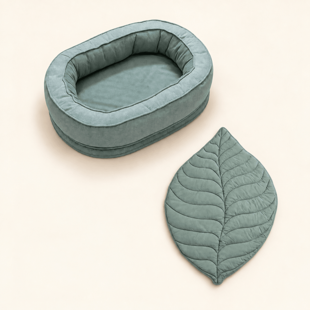 Pawtique LeafNest™ Donut Dog Bed &amp; Leaf Blanket Set - Pawtique