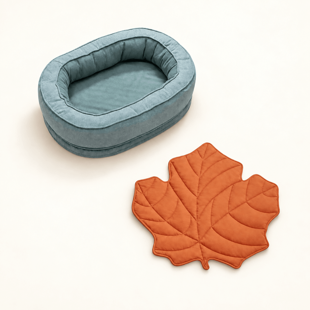Pawtique LeafNest™ Donut Dog Bed &amp; Leaf Blanket Set - Pawtique