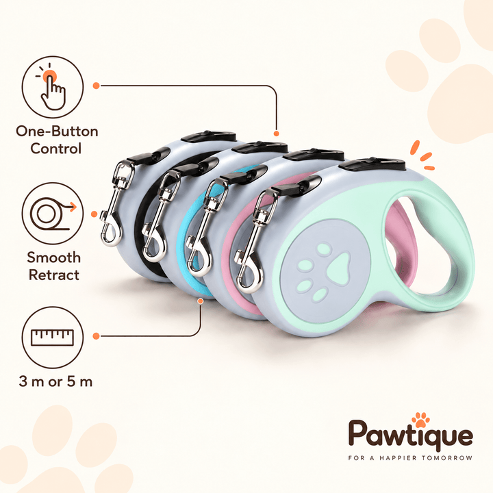 Pawtique LoopGo™ Retractable Dog Leash — 3 m / 5 m - Pawtique