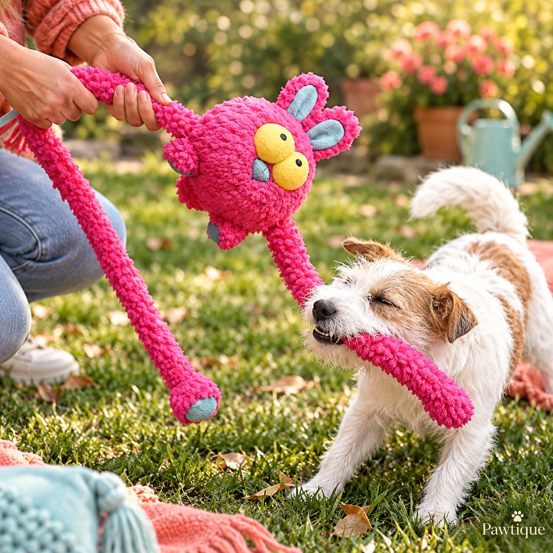 Pawtique LoopyHare™ Long-Limbed Plush Tug Toy - Pawtique