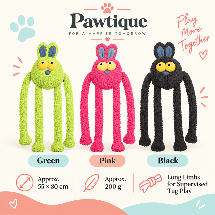 Pawtique LoopyHare™ Long-Limbed Plush Tug Toy - Pawtique