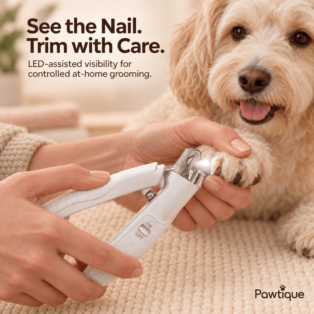 Pawtique LumiClip™ LED Pet Nail Clipper with Safety Shield & File - Pawtique