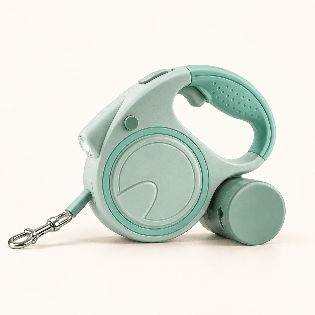 Pawtique LumiLoo™ 5m LED Retractable Dog Leash with Bag Dispenser - Pawtique