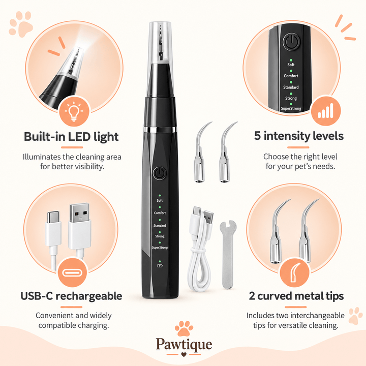 Pawtique LumiSmile™ LED Pet Dental Cleaning Tool - Pawtique