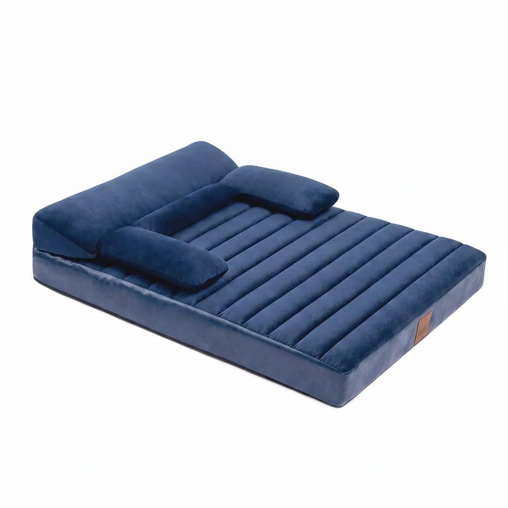 Pawtique LuxeNest™ Orthopedic Bolster Dog Sofa Bed - Pawtique
