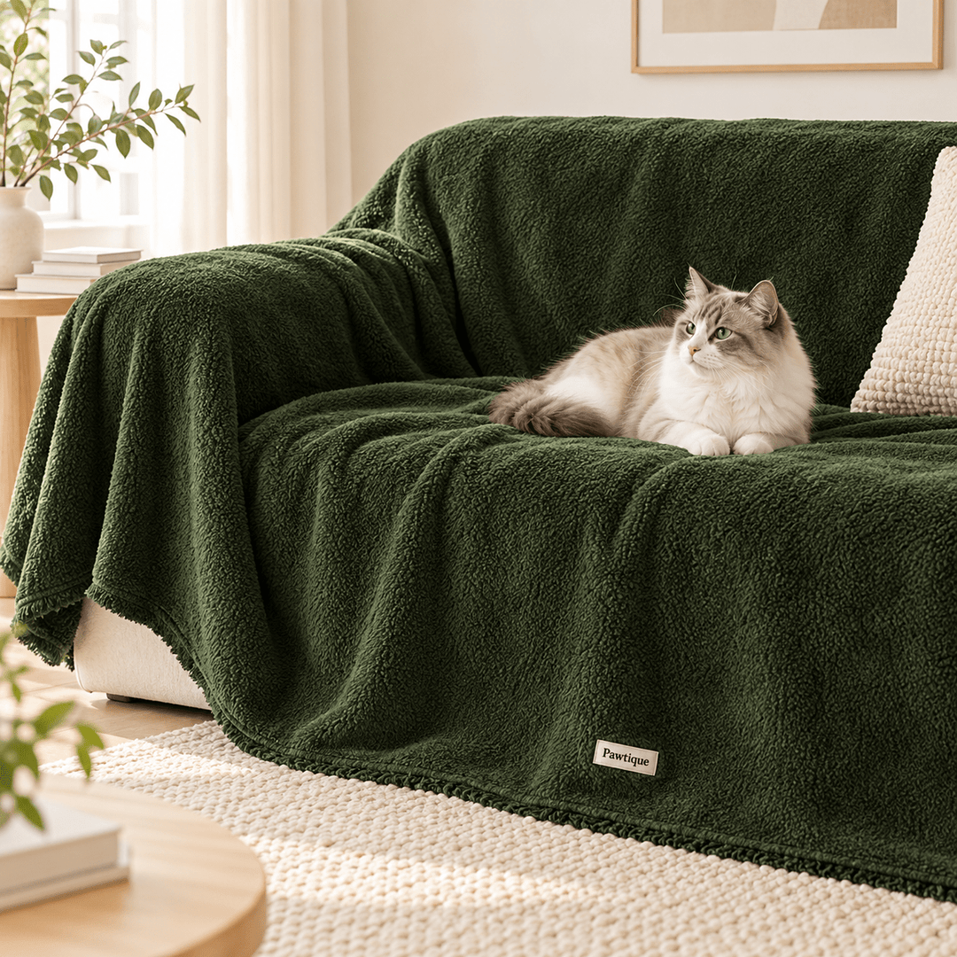 Pawtique MeadowPlush™ Water-Resistant Sofa Throw - Pawtique