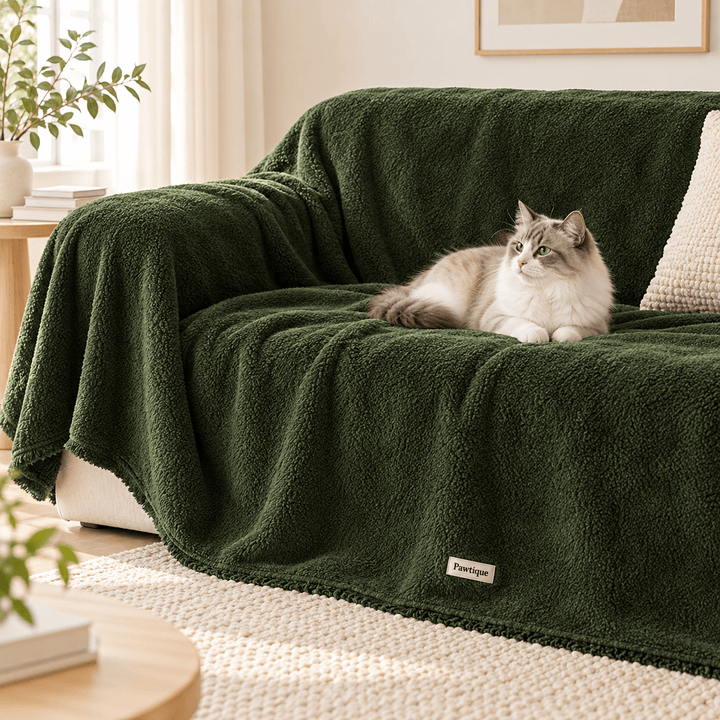 Pawtique MeadowPlush™ Water-Resistant Sofa Throw - Pawtique