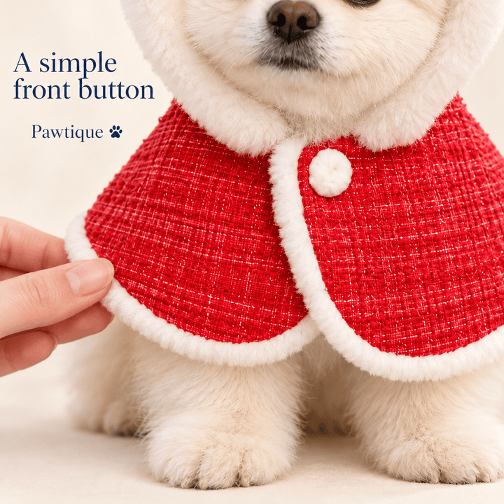 Pawtique MerryBear Christmas Hooded Dog Cape - Pawtique