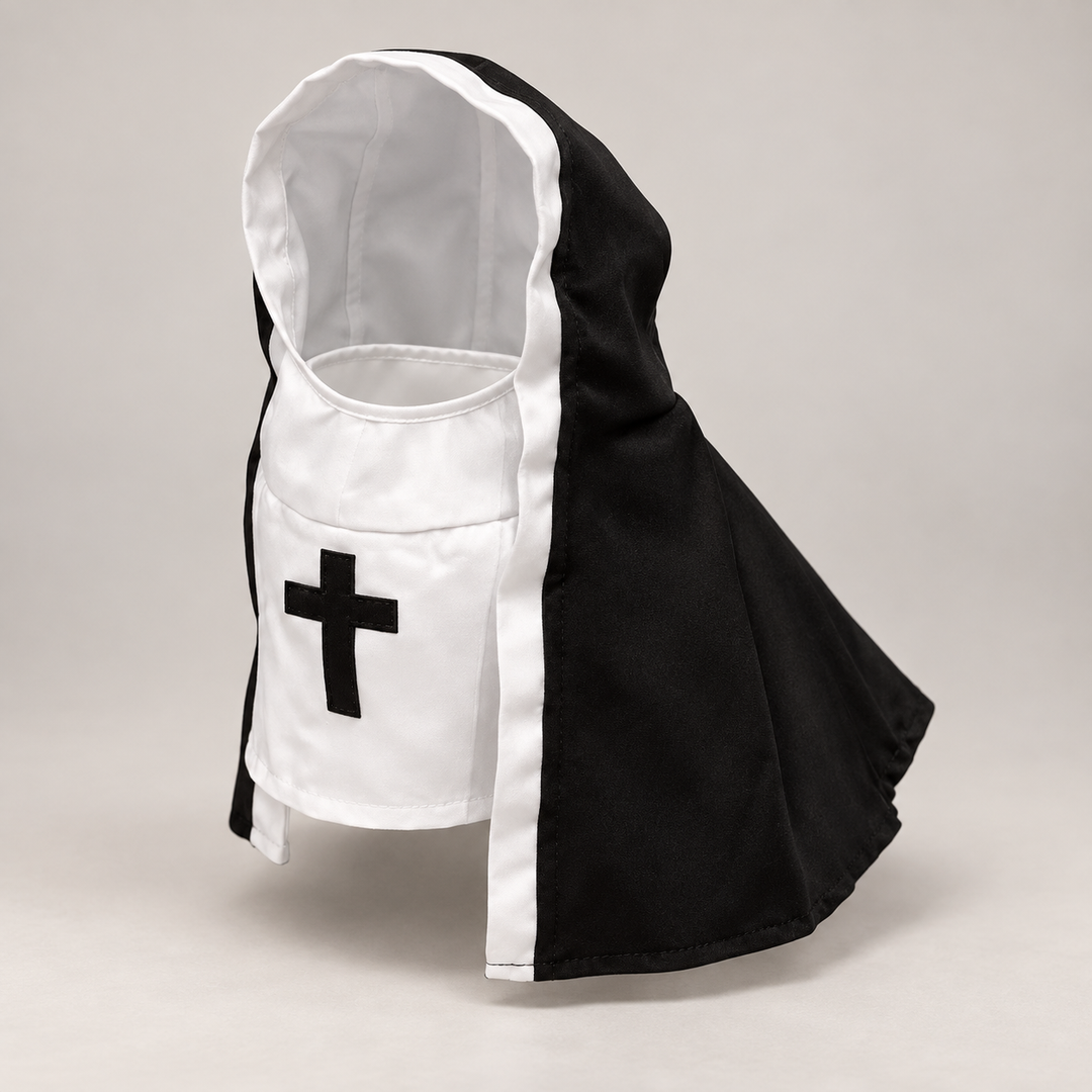 Pawtique Midnight Veil black and white hooded pet costume