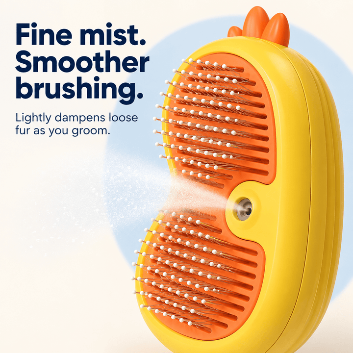 Pawtique MistEase 3-in-1 Pet Grooming Brush - Pawtique