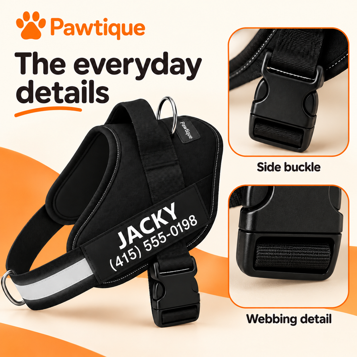 NameTrail side buckle and webbing close-up details