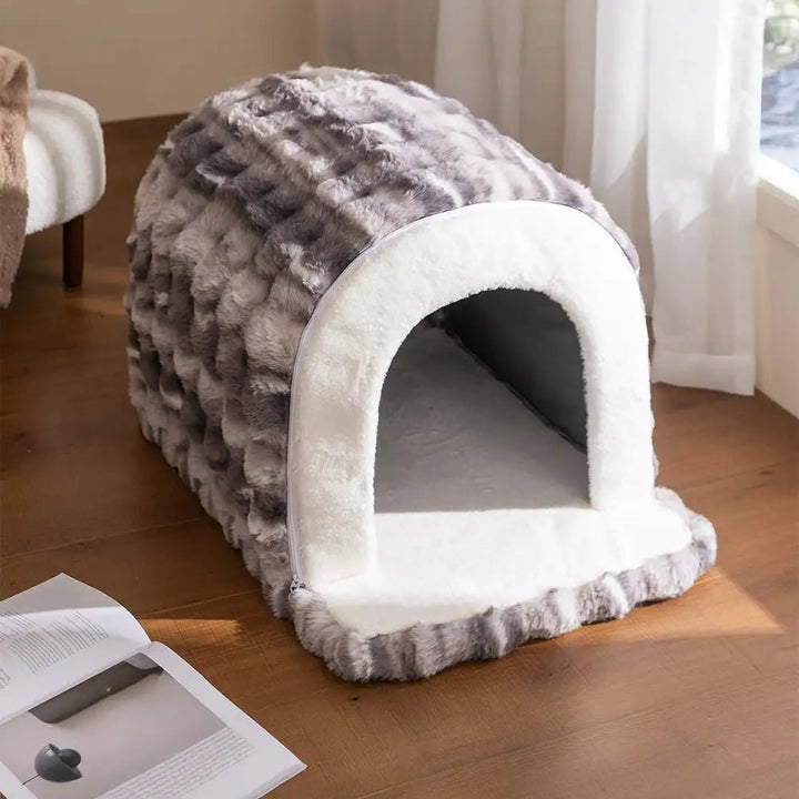 Pawtique NestHaven™ Convertible Cave Pet Bed - Pawtique