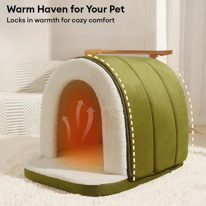Pawtique NestHaven™ Convertible Cave Pet Bed - Pawtique
