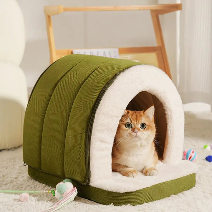 Pawtique NestHaven™ Convertible Cave Pet Bed - Pawtique