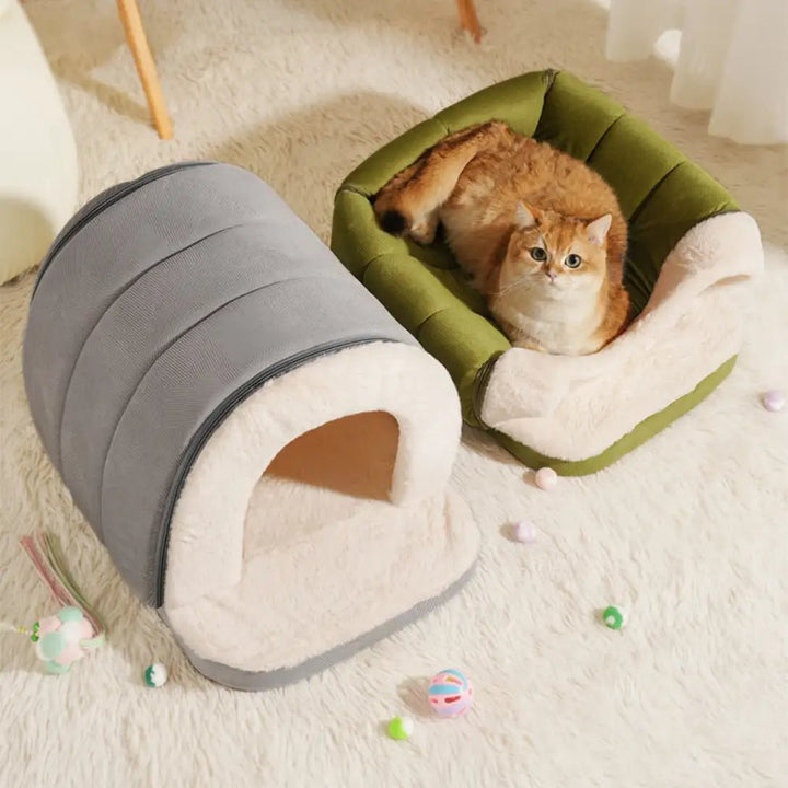 Pawtique NestHaven™ Convertible Cave Pet Bed - Pawtique