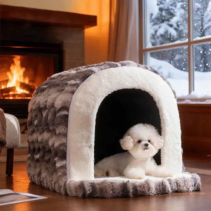 Pawtique NestHaven™ Convertible Cave Pet Bed - Pawtique