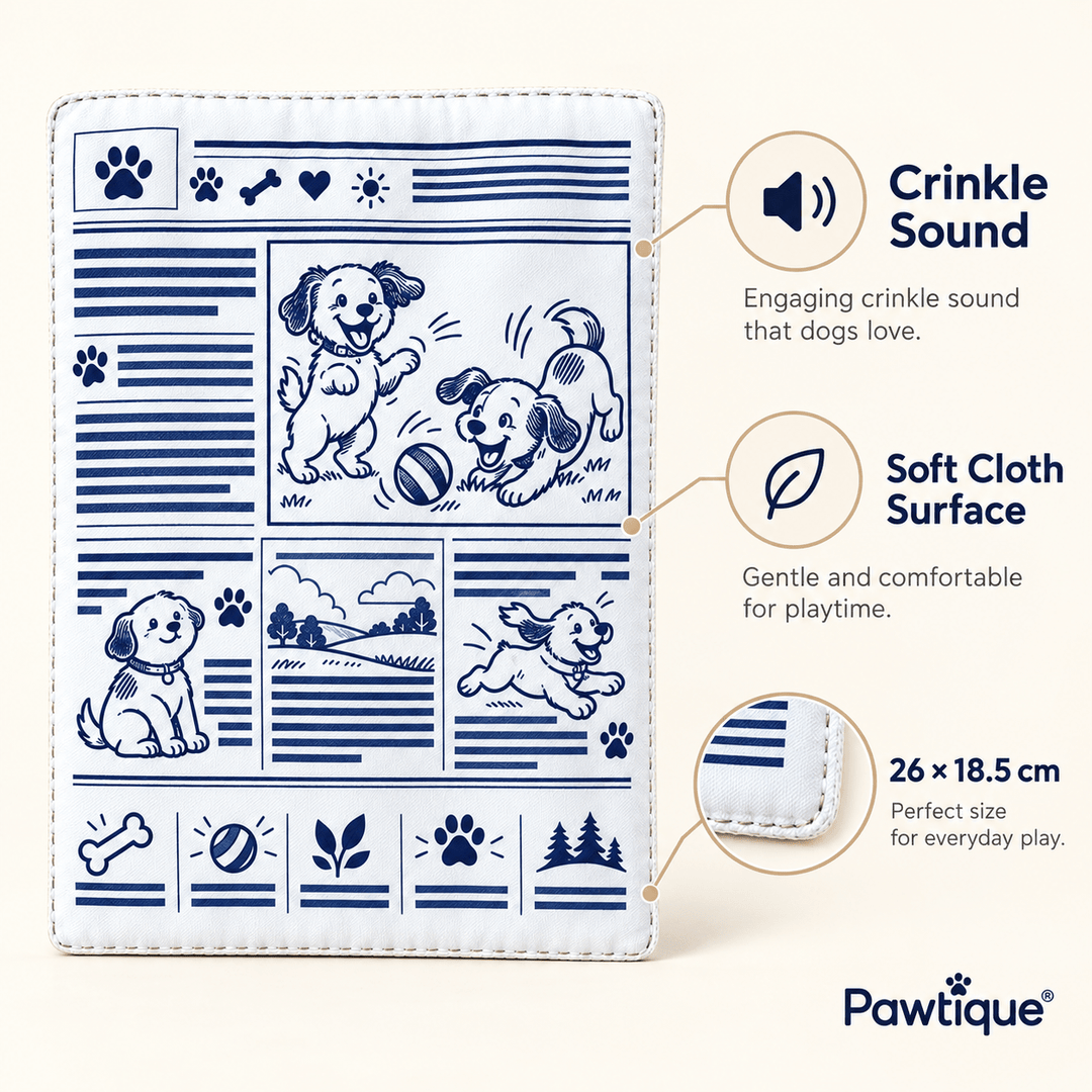 Pawtique NewsPup™ Crinkle Newspaper Dog Toy - Pawtique