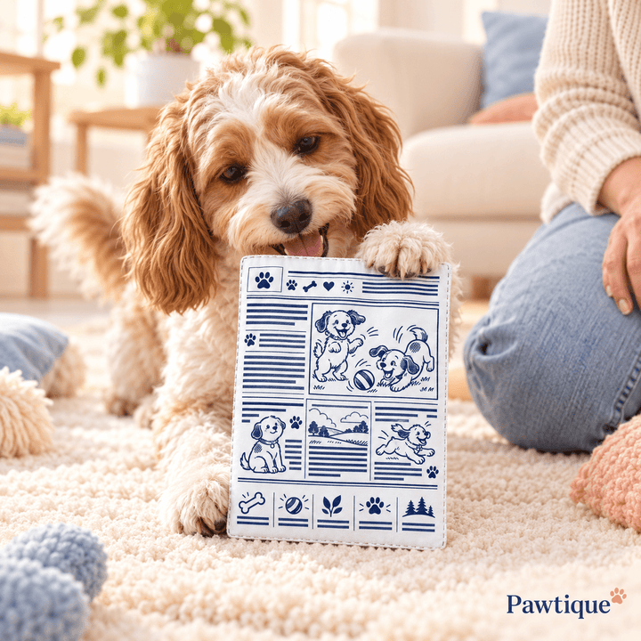 Pawtique NewsPup™ Crinkle Newspaper Dog Toy - Pawtique