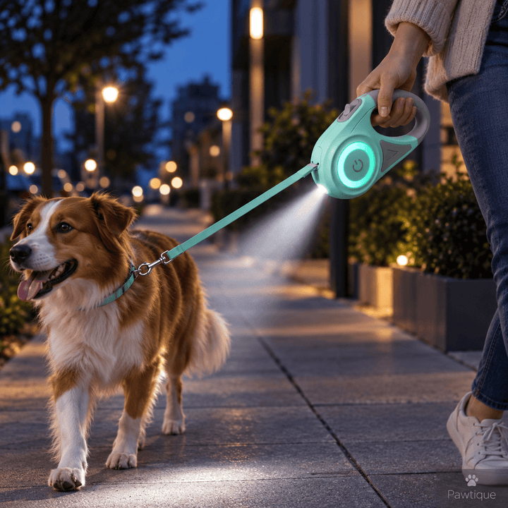 Pawtique NightBeam™ 5m LED Retractable Dog Leash - Pawtique