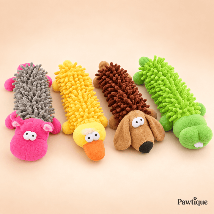 Pawtique NoodlePals™ Textured Plush Squeaky Dog Toy - Pawtique