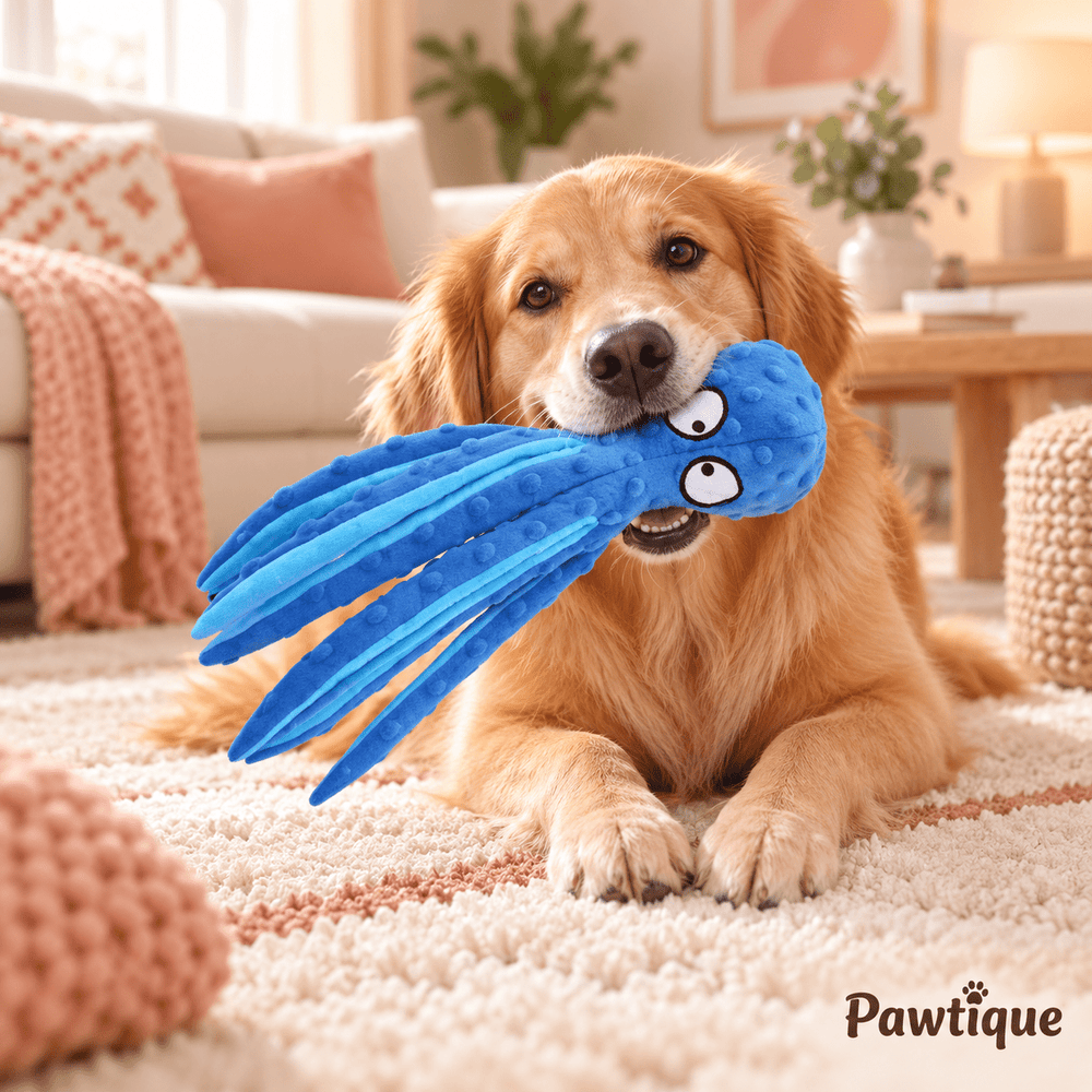 Pawtique OctoTug™ Plush Squeaky Dog Toy - Pawtique