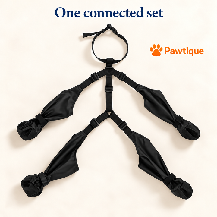 Pawtique Connected Dog Leggings — One connected set of four leg and paw covers