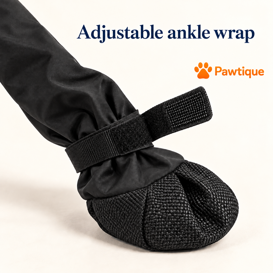 Pawtique Connected Dog Leggings — Hook-and-loop ankle wrap construction