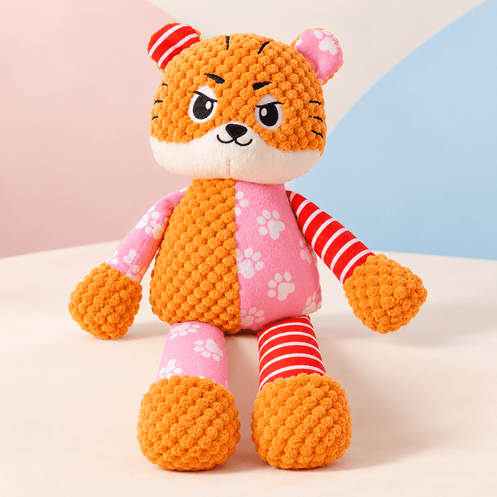 Pawtique PatchPals™ Textured Squeaky Plush Dog Toy - Pawtique