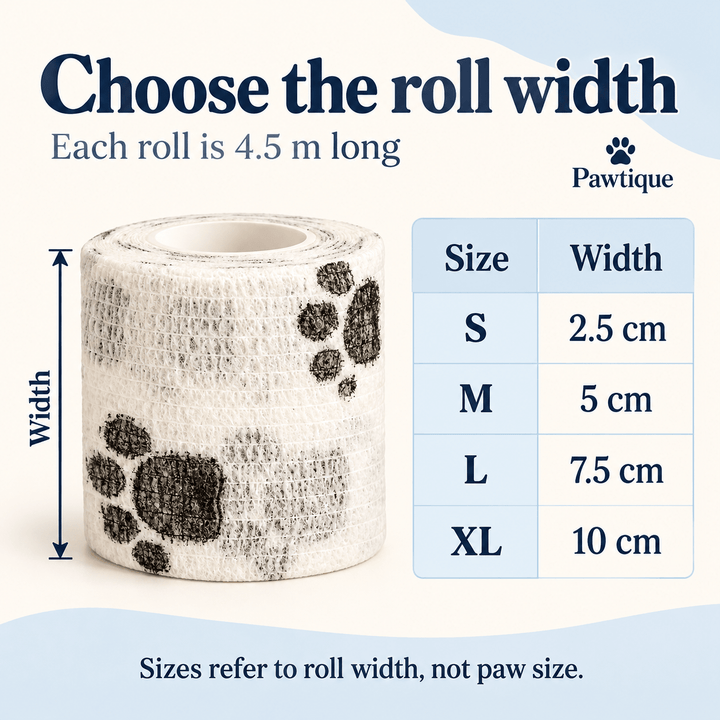 Pawtique Paw-Print Elastic Wrap Rolls (2-Pack) - Pawtique