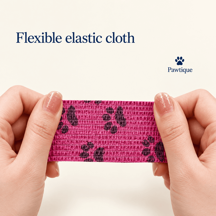 Pawtique Paw-Print Elastic Wrap Rolls (2-Pack) - Pawtique
