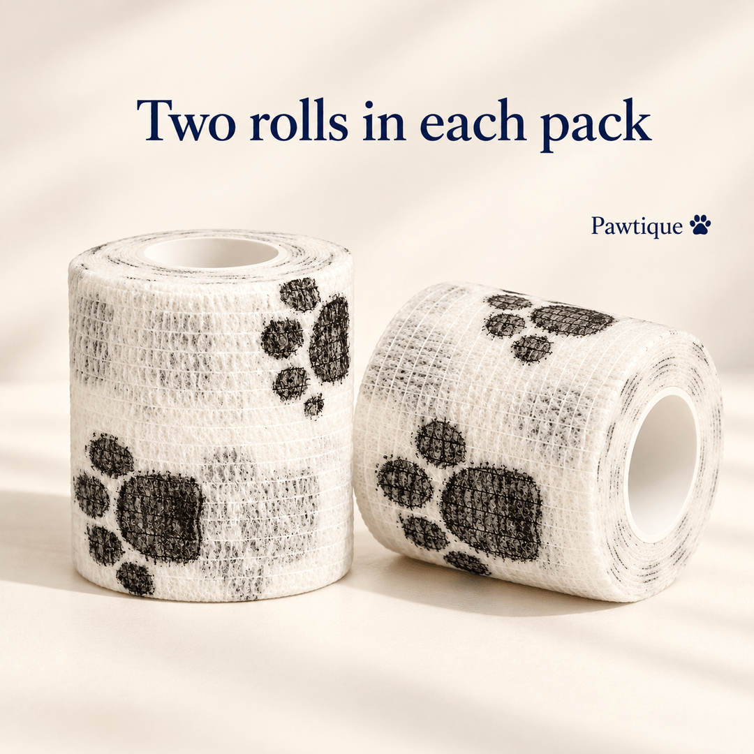 Pawtique Paw-Print Elastic Wrap Rolls (2-Pack) - Pawtique