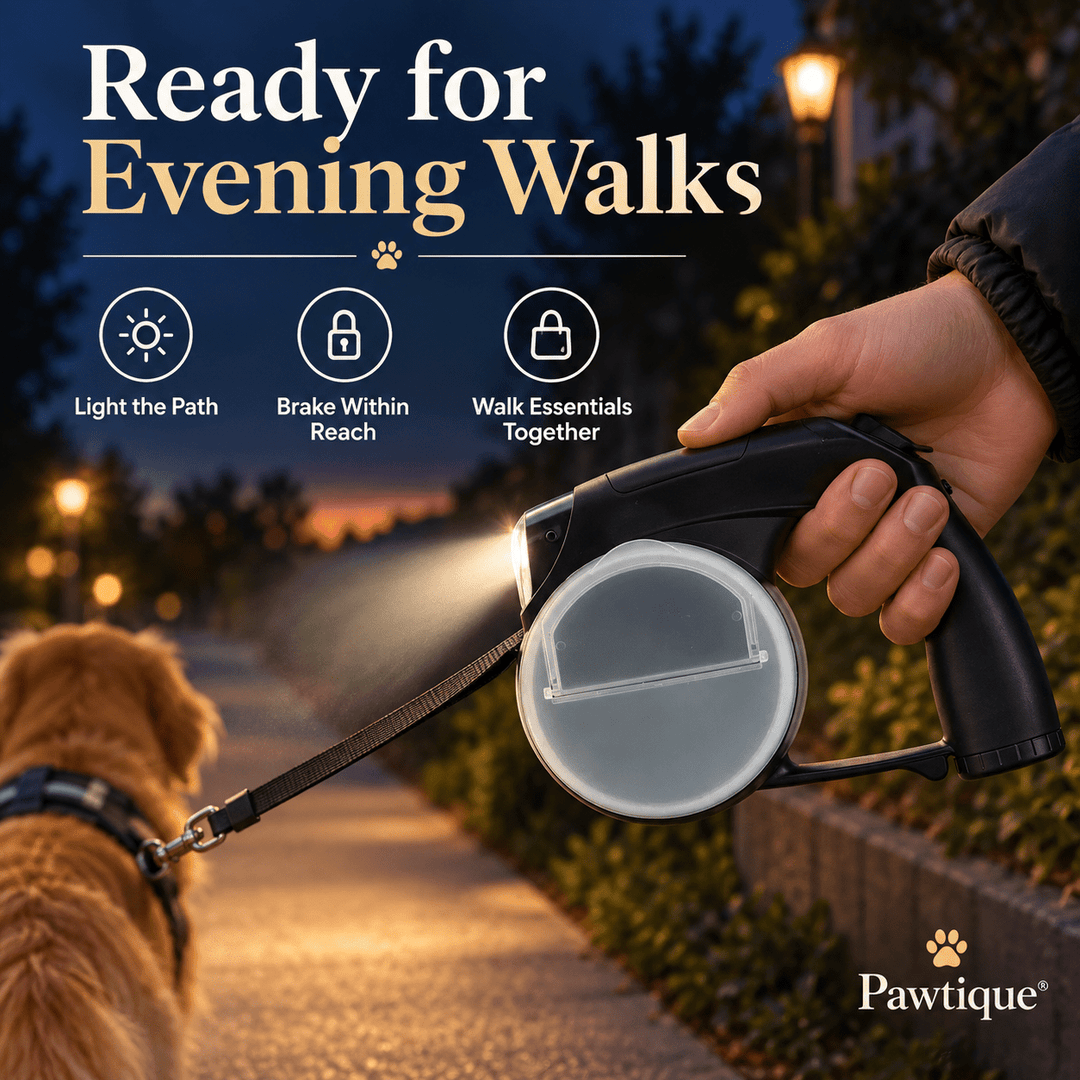 Pawtique PawGlow™ 5-in-1 LED Retractable Dog Leash - Pawtique