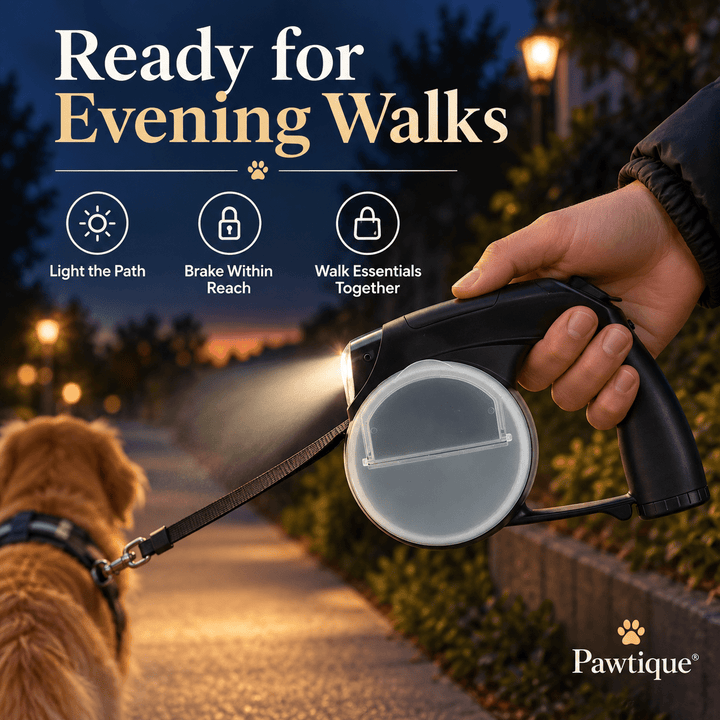 Pawtique PawGlow™ 5-in-1 LED Retractable Dog Leash - Pawtique